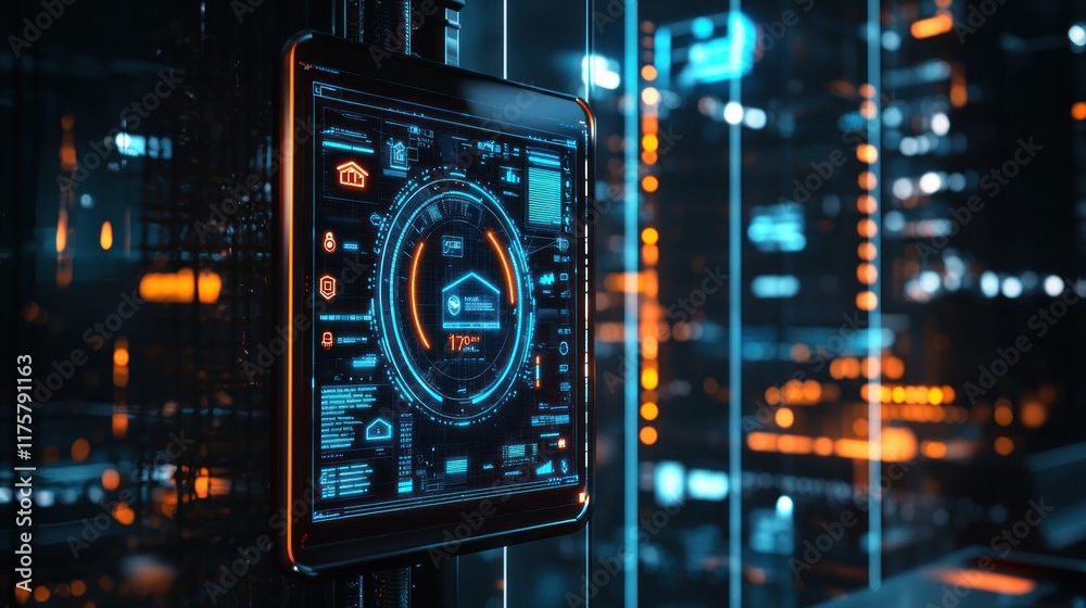 Obraz premium Futuristic Smart Home Interface: A Glimpse into Modern Technology