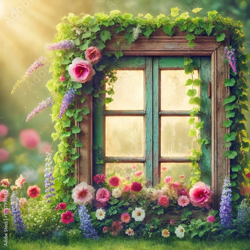 Timeless Charm: An Old Rustic Wooden Window Tells Its Story