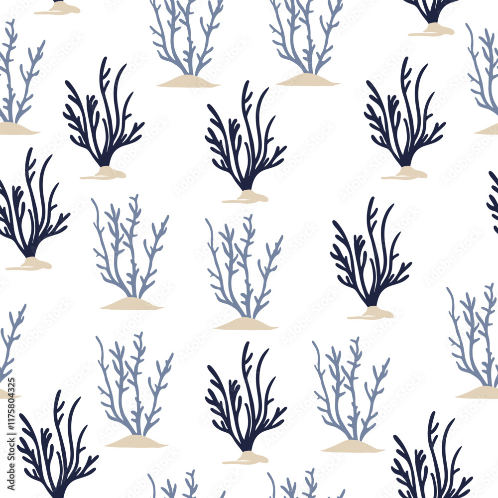 Naklejka premium Sea Vector Patterns: Ships, Anchors, and Waves