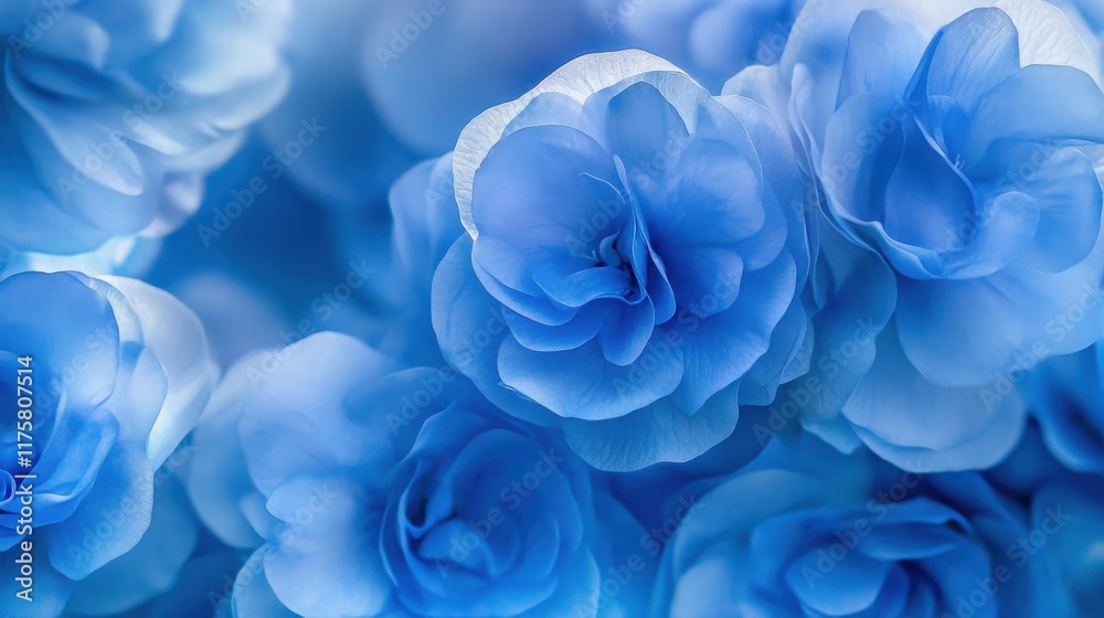Fototapeta premium Abstract background in shades of blue with blurred lights and bokeh effects, abstract, background, blue, blurred, lights, bokeh