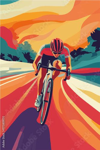 Vektorgrafik aus dem Package: flat, retro, vintage, modern, art, zeitgeist, film, movie, poster,