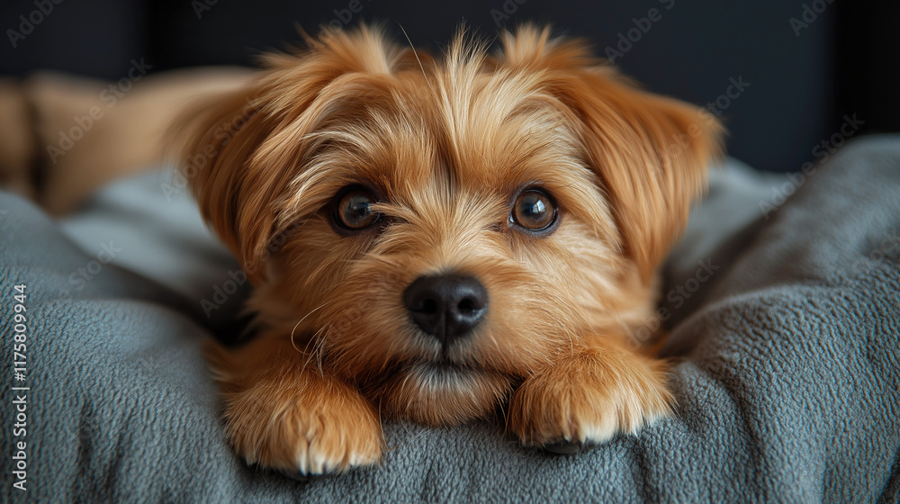Adorable toy puppy in arms of its loving owner. Small adorable doggy with funny curly fur with adult woman. Close up, copy space. Adorable toy puppy in arms of its loving owner. Small adorable doggy with funny curly fur with adult woman. Close up, copy space.