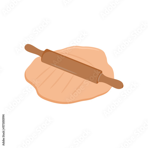 Dough Flat Icon, Vector illustration