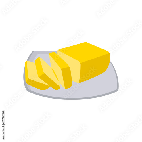 Butter Flat Icon, Vector illustration