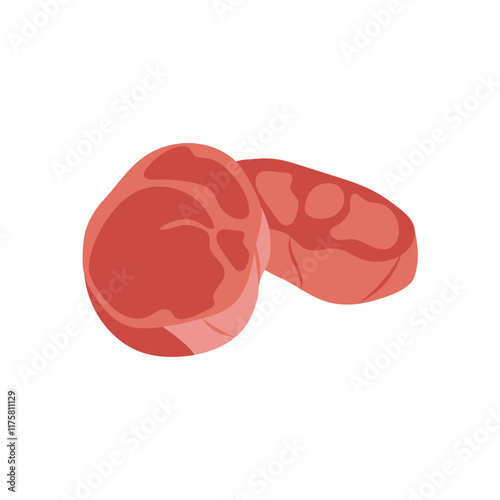 Meat Flat Icon, Vector illustration