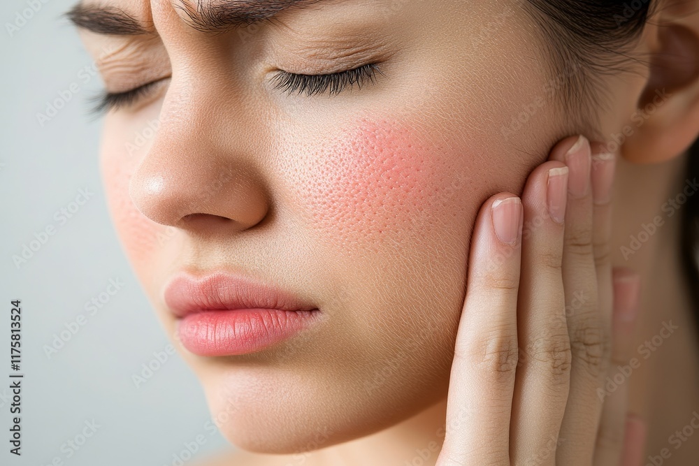 Close-up young woman brushing her hair and have many hair loss on the comb Generative AI Close-up young woman brushing her hair and have many hair loss on the comb Generative AI
