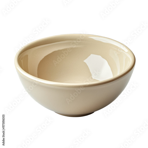 Empty ceramic bowl on transparent background showcasing a simple and elegant design suitable for various uses, Empty ceramic bowl isolated on transparnt png photo