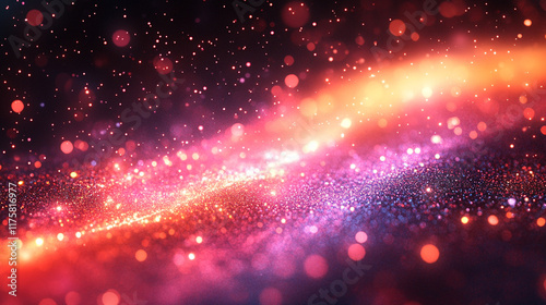 Ultra futuristic tech abstract background with a colorful hyperspace glow blending bright gold, silver, and white tones, representing the vastness of innovation and chaos within technology

