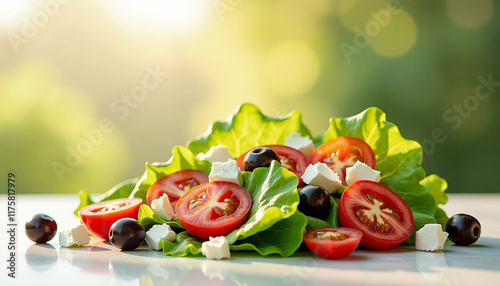 Vibrant Summer Salad with Tomatoes, Feta, and Olives photo