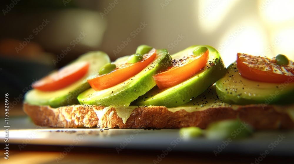 Delicious Avocado Toast with Tomatoes and Peas: A Culinary Delight