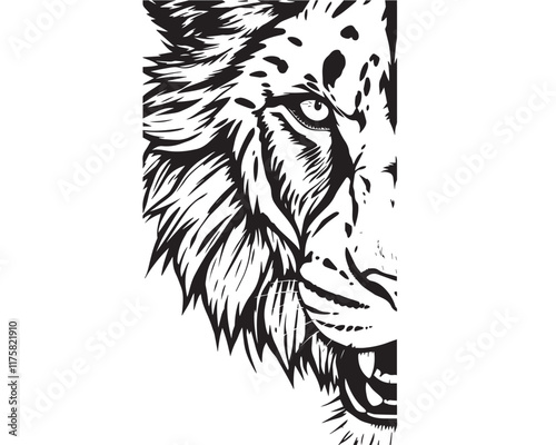 lion head vector