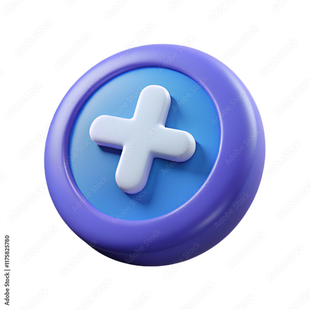 Obraz premium 3d add icon png