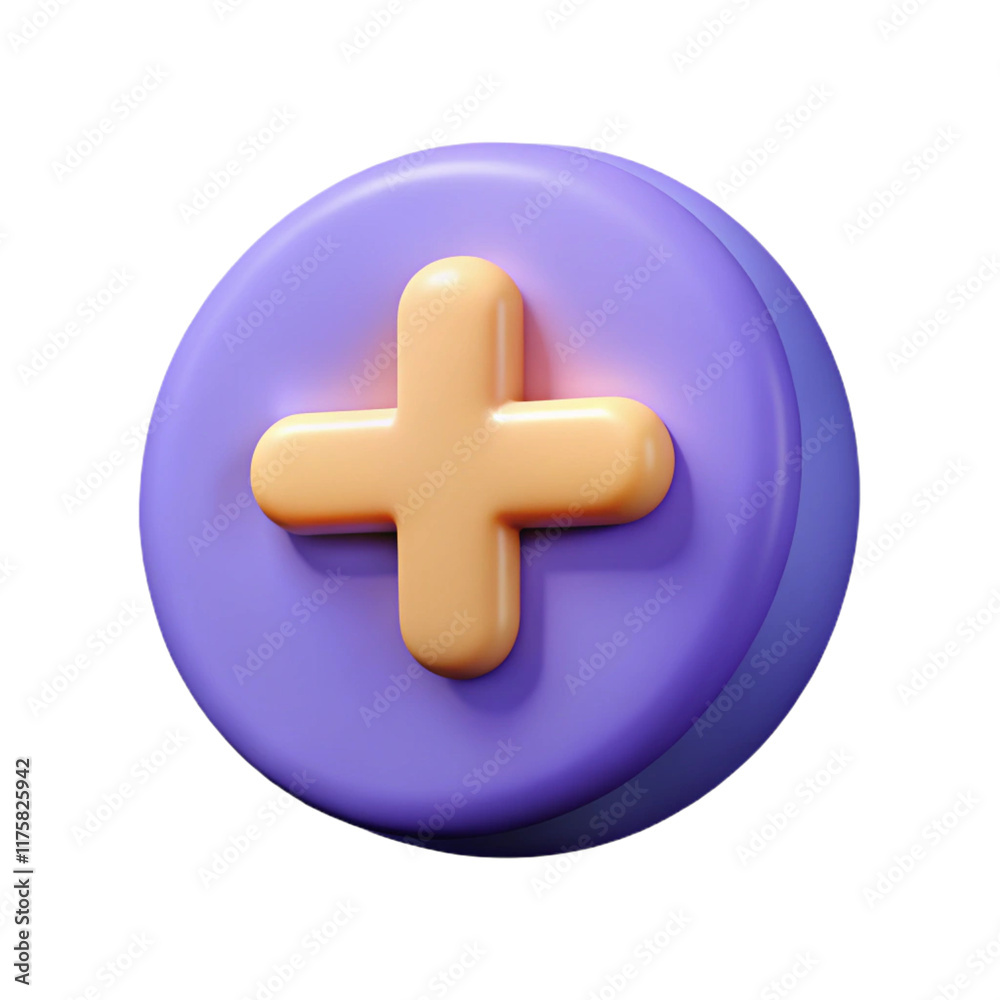 Obraz premium 3d add icon png