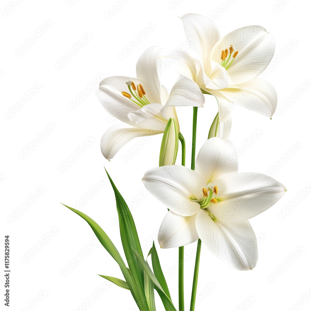 Elegant transparent Lys flowers with delicate blooms against a pristine transparent background for a fresh and serene look, Lys flowers transparent background Elegant transparent Lys flowers with delicate blooms against a pristine transparent background for a fresh and serene look, Lys flowers transparent background