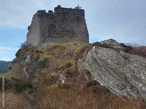 Kilchurn Castle, located on the shores of Loch Awe in the Highlands of Scotland photo