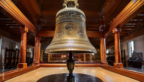 liberty belll is on display in a museum photo