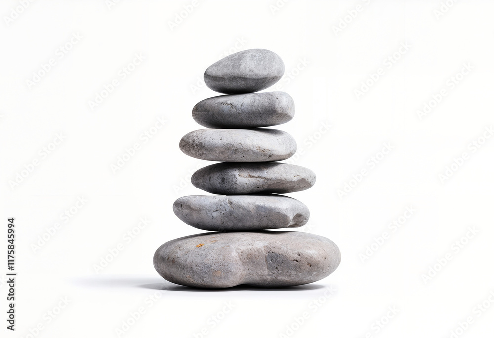 Stack of volcanic pebbles isolated Stack of volcanic pebbles isolated