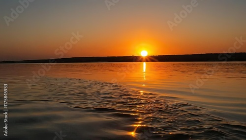 Serene Sunset over Calm Waters
