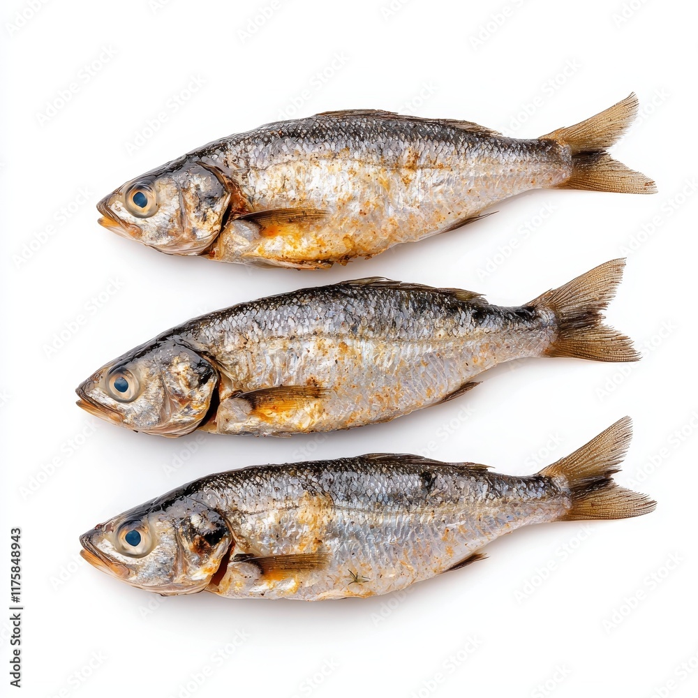 Savory Grilled Sardines with Lemon, Set Against a Transparent Backdrop. Savory Grilled Sardines with Lemon, Set Against a Transparent Backdrop.