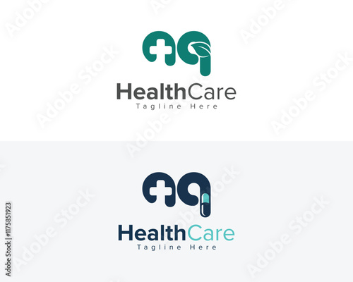 AQ Letter Healthcare and Medical  Logo Design Symbol. Creative Logo for Medical, Pharmacy and Healthcare company. photo