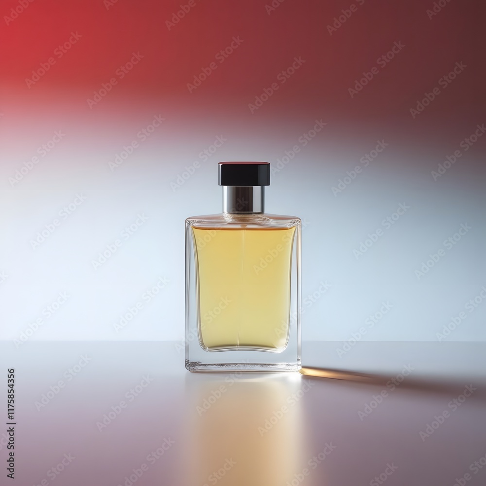 Subtle Elegance Modern Perfume Bottle on Gradient Subtle Elegance Modern Perfume Bottle on Gradient