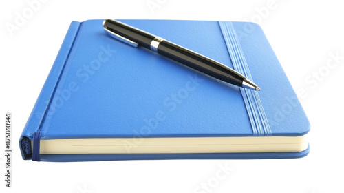 Wallpaper Mural Blue notebook with pen on top, isolated on transparent background Torontodigital.ca