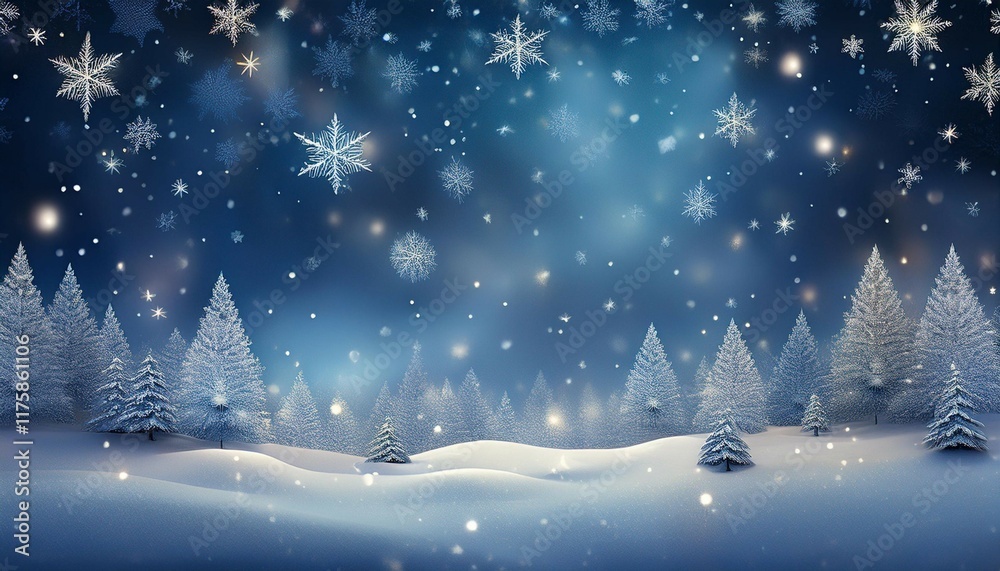 beautiful winter background with snow and falling snowflakes beautiful winter background with snow and falling snowflakes
