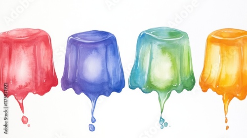 National Jell-O Week Colorful dripping paint patterns for creative art and design