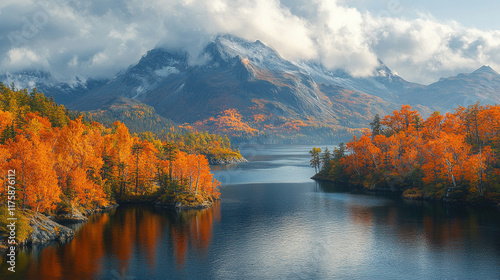 Majestic Alaskan cruise through Inside Passage showcasing panoramic views of rugged coastline vibrant foliage in golden hues crisp autumn air serene landscape breathtaking beauty and natural wonder

 photo