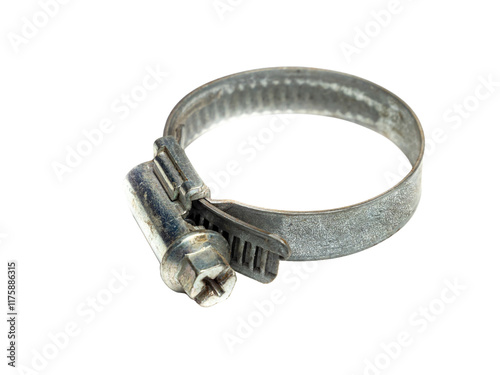 Pipe clamp on transparent background