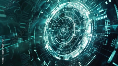 Futuristic Technological Vortex: A Journey into the Digital Realm of Innovation and Data Streams