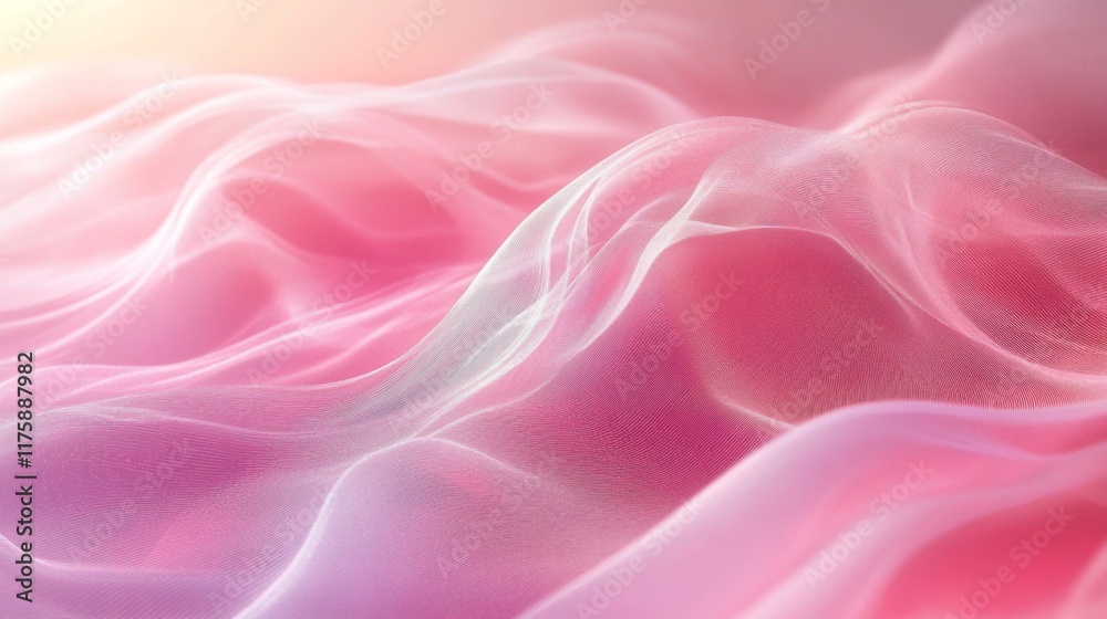Fototapeta premium Soft Flowing Pink Fabric