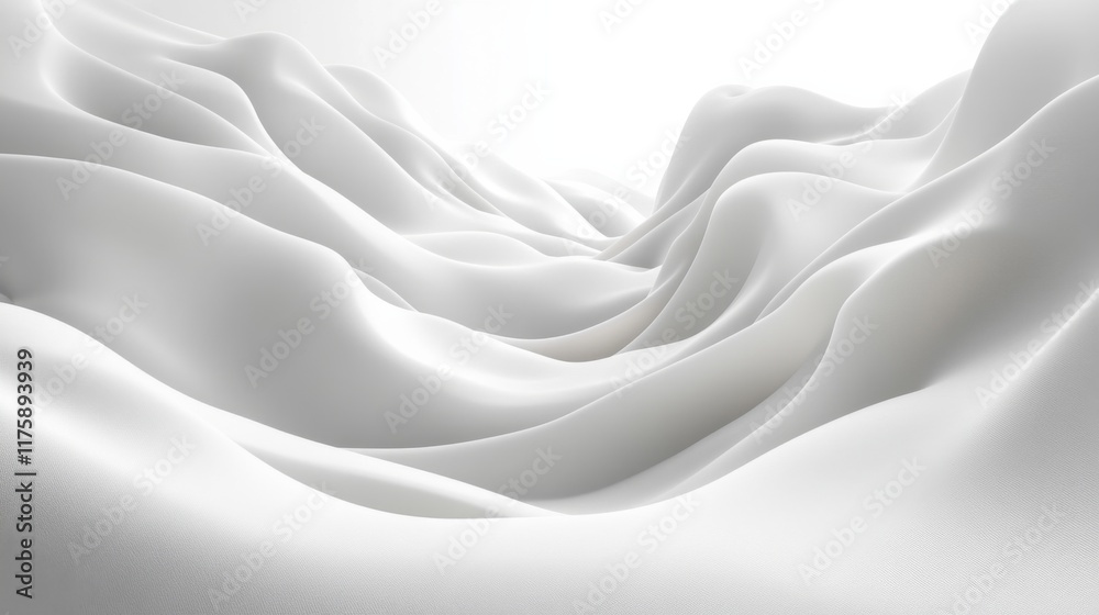 Obraz premium Abstract White Fabric Waves