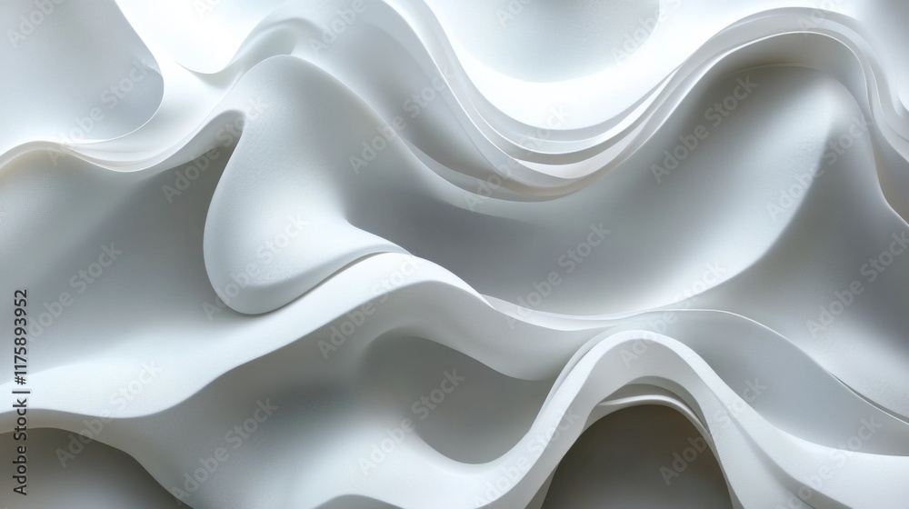 Obraz premium Abstract White Waves