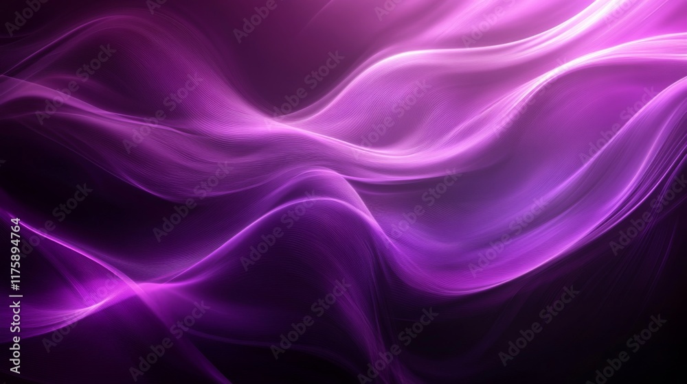Fototapeta premium Ethereal Purple Waves