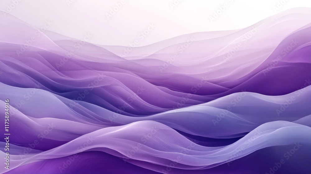 Obraz premium Ethereal Purple Waves