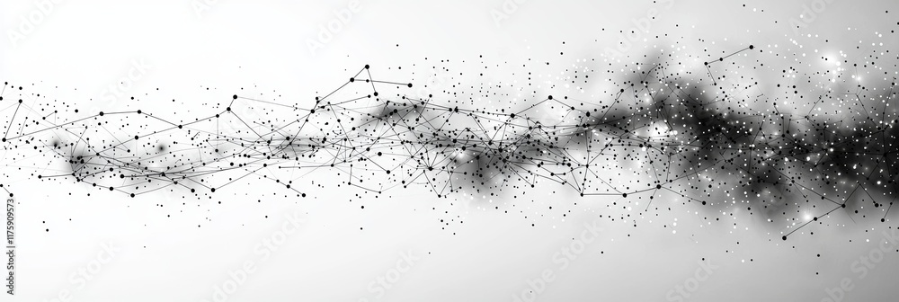 Fototapeta premium Network connecting dot polygon background. Concept of network business, technology, data, and chemistry. Dot connect line abstract background symbolizes a futuristic network and data transformation