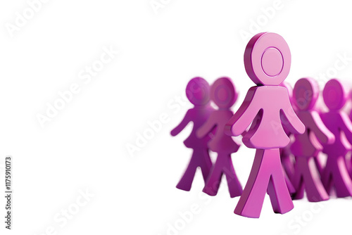 Creating equal opportunities for women, promoting gender equality and advocating for womens rights worldwide isolated on transparent background photo