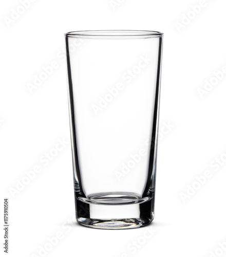 Empty glass water glass isolated on transparent background. PNG. AI generative.