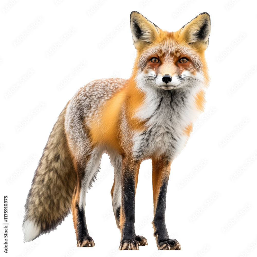 Fototapeta premium Fox standing gracefully in open view