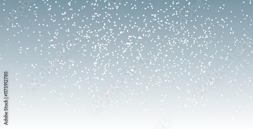 Vector winter flurry with snowflakes Delicate snow crystals forming a natural winter scene for Christmas cards, posters, decorations, and festive and banners.