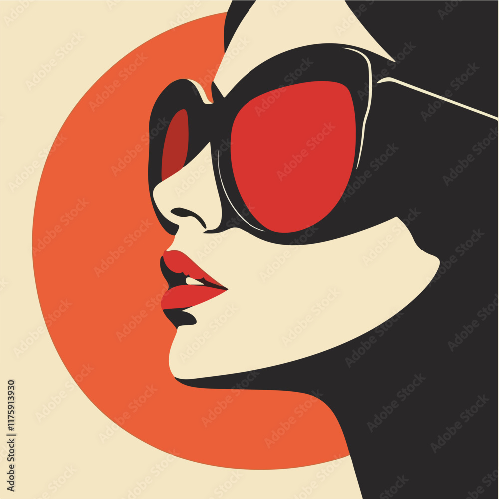 Vektorgrafik aus dem Package:  flat, retro, vintage, modern, art, zeitgeist, film, 