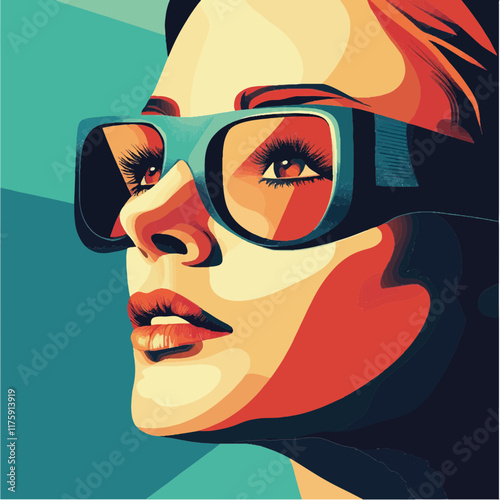 Vektorgrafik aus dem Package:  flat, retro, vintage, modern, art, zeitgeist, film, 