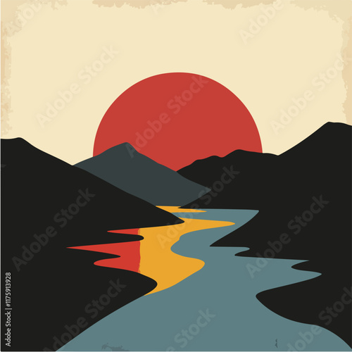 Vektorgrafik aus dem Package:  flat, retro, vintage, modern, art, zeitgeist, film, 
