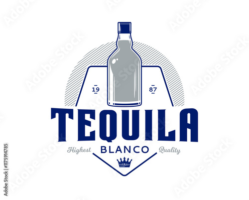 Vector tequila logo. Tequila branding and identity design elements