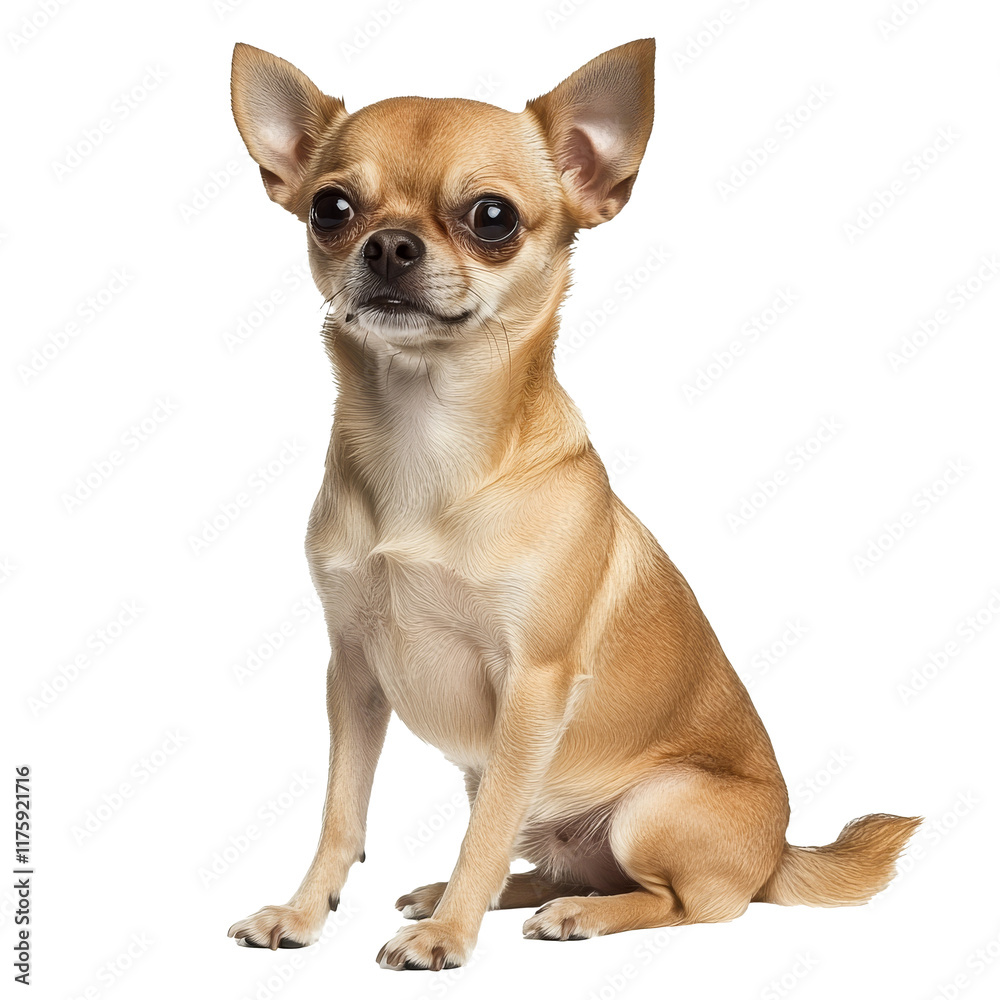 Cute chihuahua sitting in a relaxed pose indoors Cute chihuahua sitting in a relaxed pose indoors
