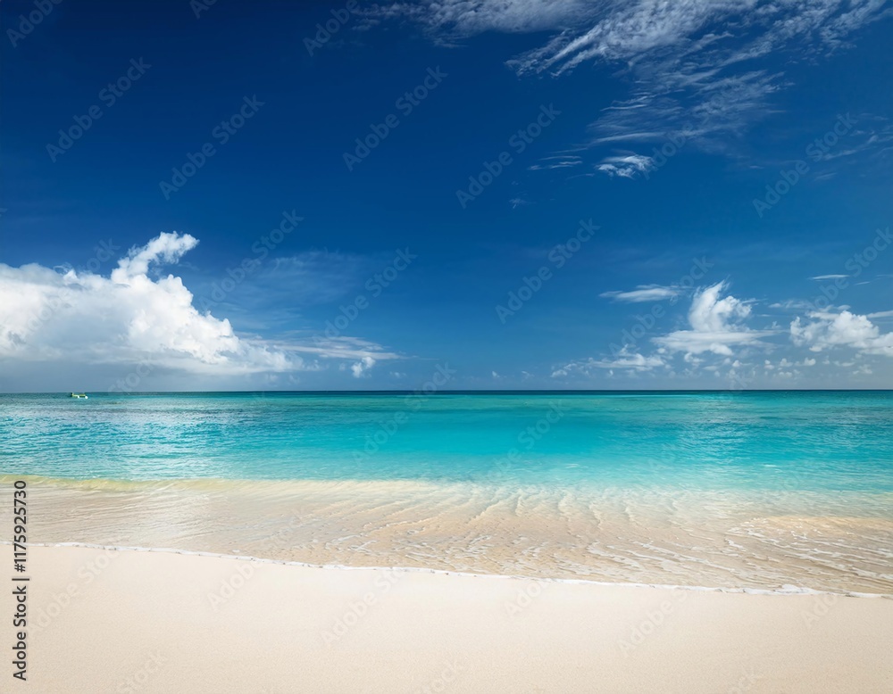 Summer vacation tropical beach with blue sky and sea for relaxation panoramic beach background Summer vacation tropical beach with blue sky and sea for relaxation panoramic beach background