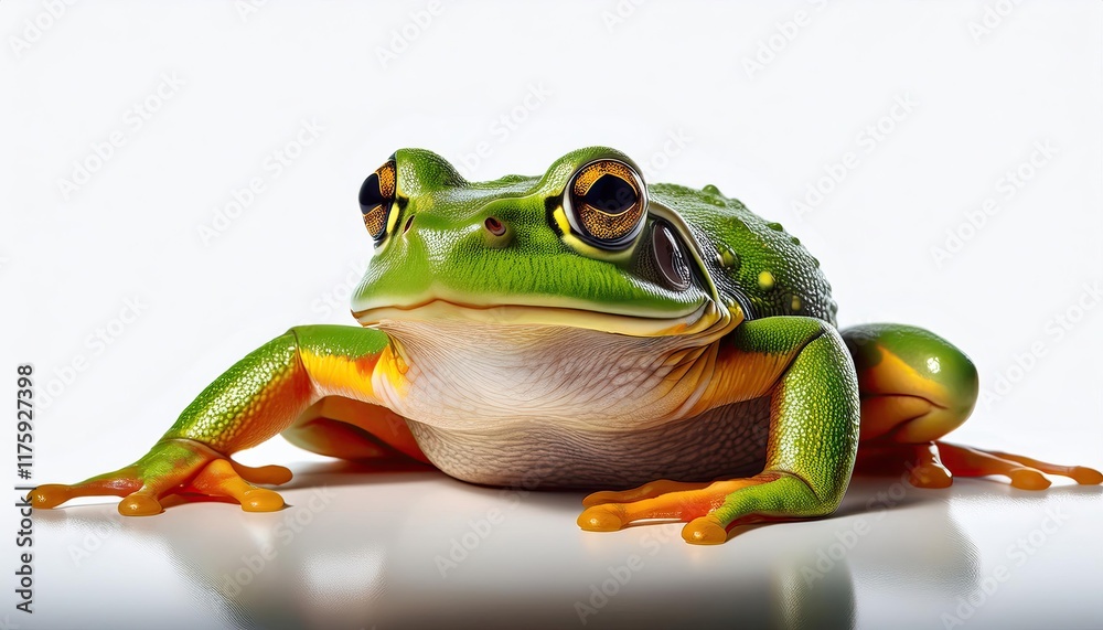 Obraz premium Frog on white background