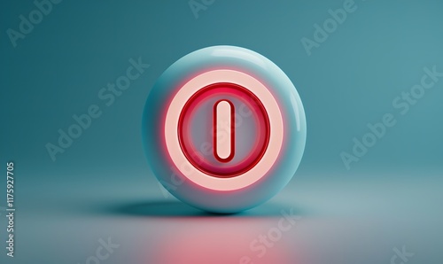 The speech bubble's 3D power start button icon. Web push buttons turn on and off, fail on application, fix, check, and issue, Generative AI.