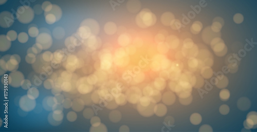 Bokeh lights. Blurred circle shapes. Abstract light effect. 
